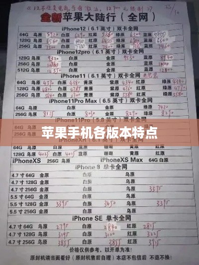 全面解析，苹果手机各版本的特点与价值对比指南
