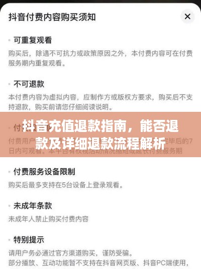 抖音充值退款指南，能否退款及详细退款流程解析  第1张