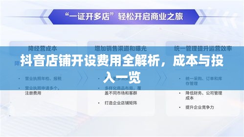 抖音店铺开设费用全解析，成本与投入一览  第1张