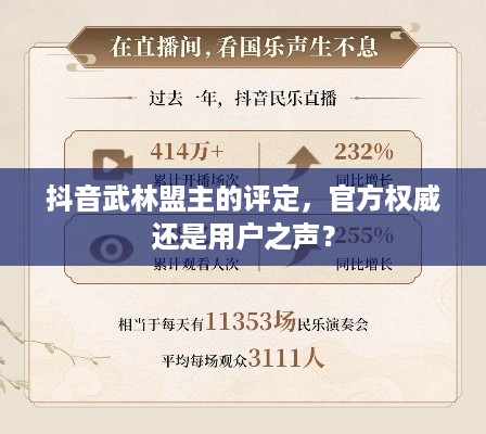 抖音武林盟主的评定，官方权威还是用户之声？