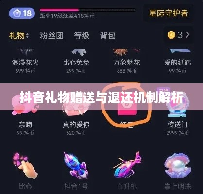 抖音礼物赠送与退还机制解析