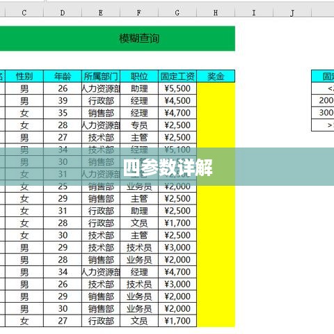 Excel中VLOOKUP函数的四个参数详解
