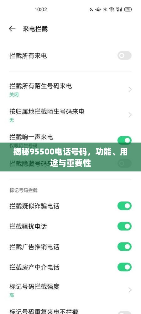 揭秘95500电话号码，功能、用途与重要性