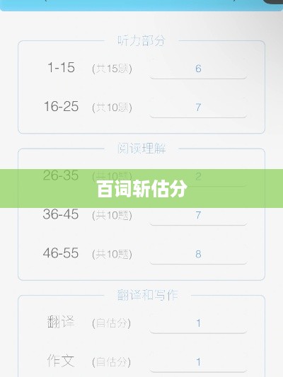 百词斩估分合理性探讨