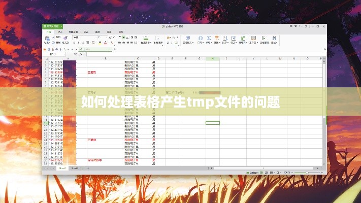 如何处理表格产生tmp文件的问题