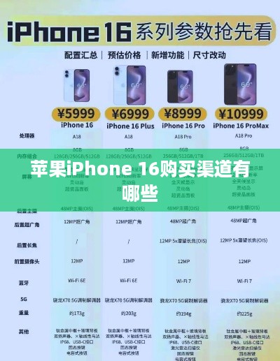 苹果iPhone 16购买渠道有哪些