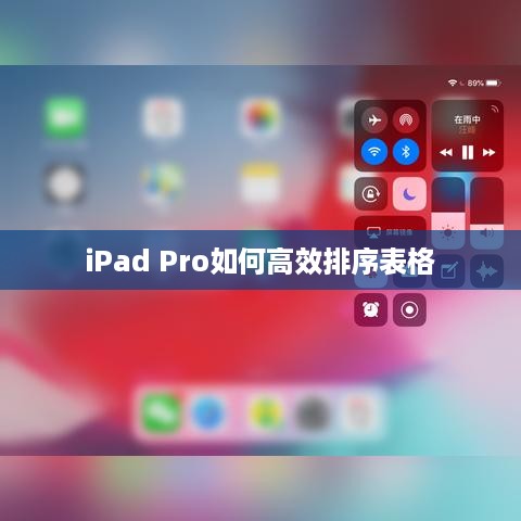 iPad Pro如何高效排序表格