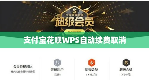 如何取消支付宝花呗WPS自动续费