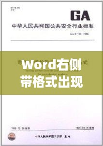 Word右侧带格式出现的内容研究