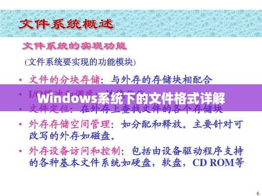 Windows系统下的文件格式详解
