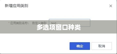 多选项窗口的种类与应用