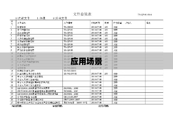 文件表格的种类与应用