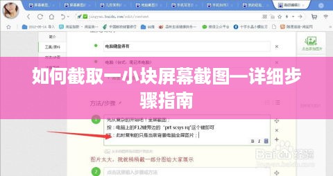 如何截取一小块屏幕截图—详细步骤指南