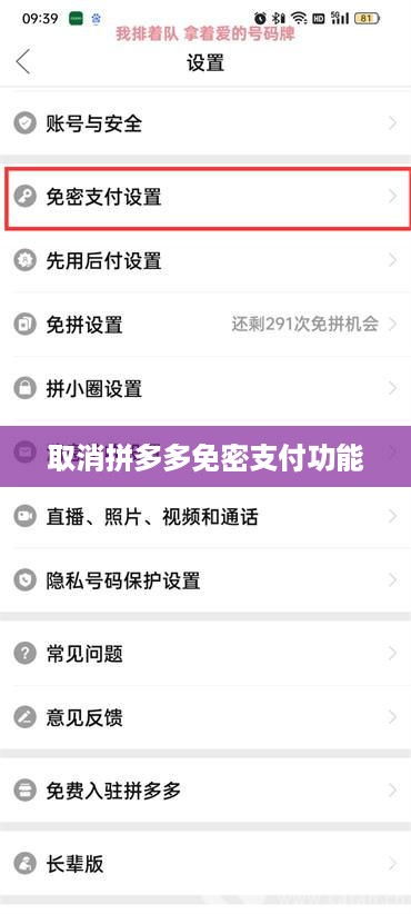 如何关闭拼多多H5免密支付功能  第1张