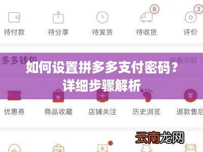 如何设置拼多多支付密码？详细步骤解析
