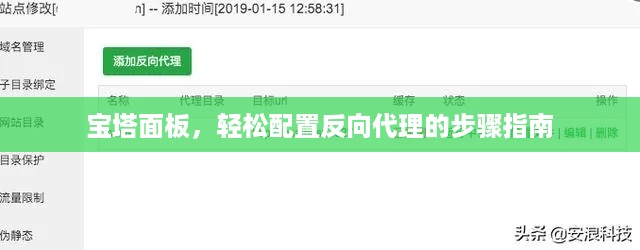 宝塔面板，轻松配置反向代理的步骤指南