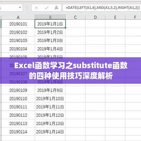 Excel函数学习之substitute函数的四种使用技巧深度解析