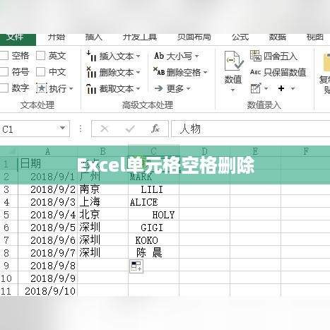 五分钟搞定删除Excel单元格空格的问题  第1张