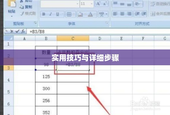 Excel如何求所占比例，详细步骤与实用技巧
