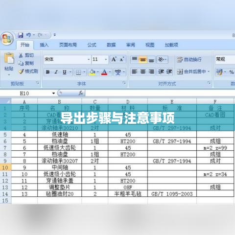 CAD表格如何导出到Excel，详细步骤与注意事项  第1张
