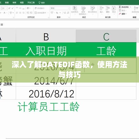 深入了解DATEDIF函数，使用方法与技巧