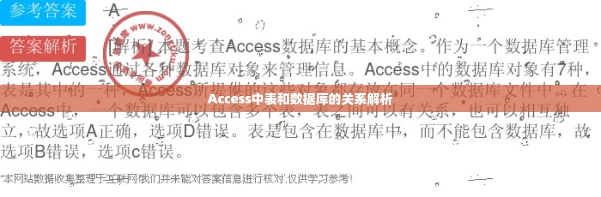 Access中表和数据库的关系解析  第1张