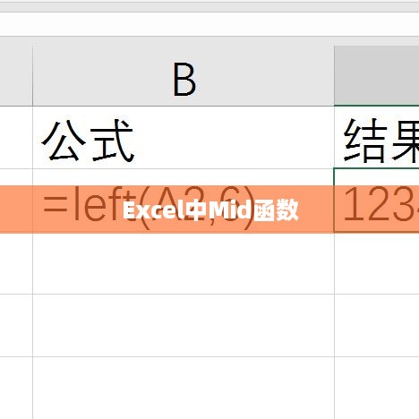 Excel中Mid函数的功能解析