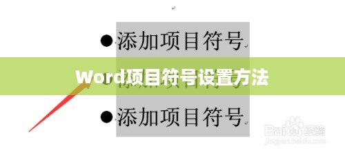 Word项目符号的设置方法与步骤详解  第1张