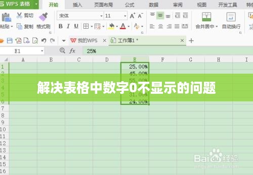解决表格中数字0不显示的问题