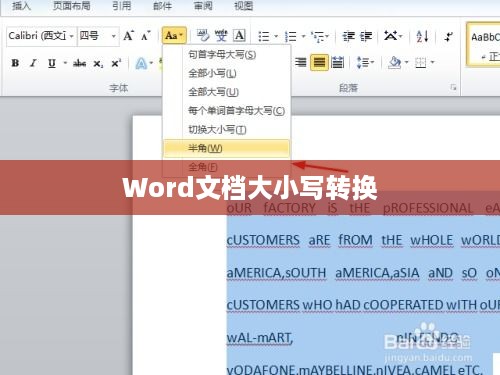 Word文档中的大小写转换实现方法