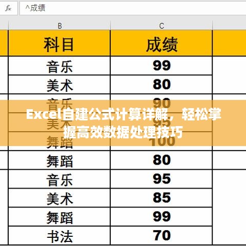 Excel自建公式计算详解，轻松掌握高效数据处理技巧