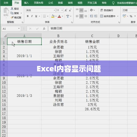 Excel表格内容没有完整显示怎么办？解决方法详解