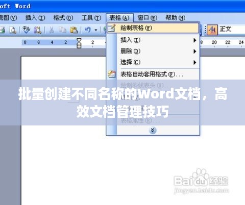 批量创建不同名称的Word文档，高效文档管理技巧  第1张