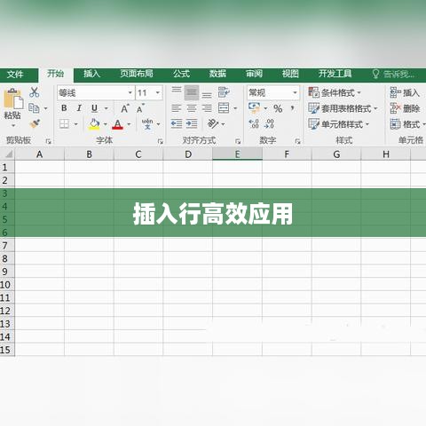 Excel中插入行的快捷键及其高效应用