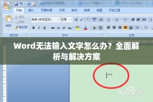 Word无法输入文字怎么办？全面解析与解决方案