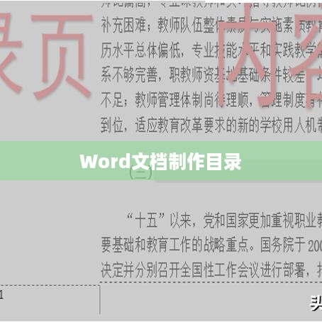 Word文档制作目录与页码的方法指南  第1张