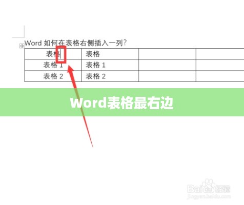 如何在Word表格最右边增加一列的详细方法