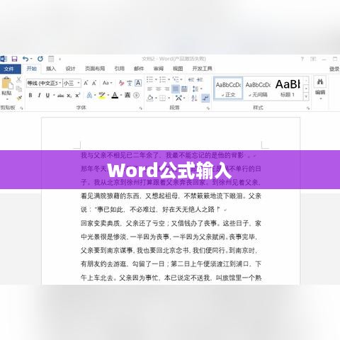 Word公式怎么输入，详细步骤与技巧
