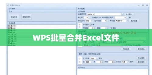WPS如何批量合并Excel文件，详细步骤与操作指南