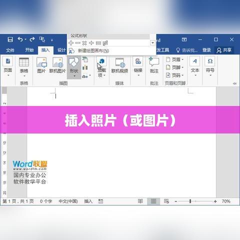 如何在Word表格中插入一寸照片