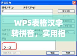 WPS表格汉字转拼音，实用指南