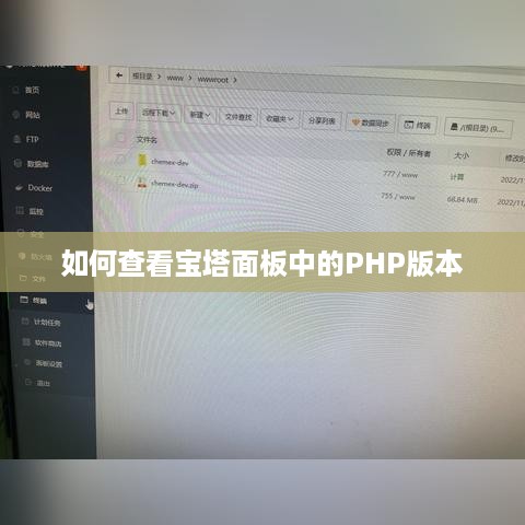 如何查看宝塔面板中的PHP版本