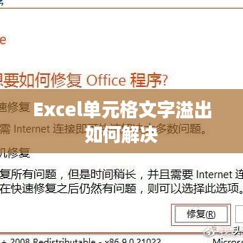 Excel单元格文字溢出如何解决  第1张