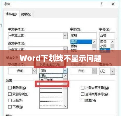 解决Word下划线不显示问题的方法与步骤