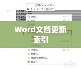 Word文档更新索引的详细步骤指南