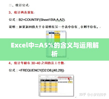Excel中=A5%的含义与运用解析