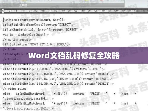 Word文档乱码修复全攻略