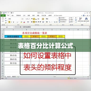表格百分比计算公式的使用方法详解