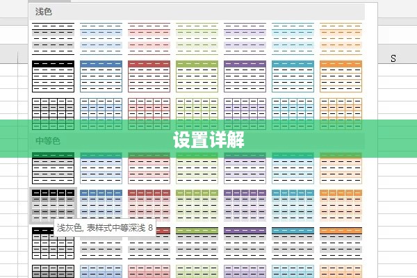 Excel边框底纹设置详解