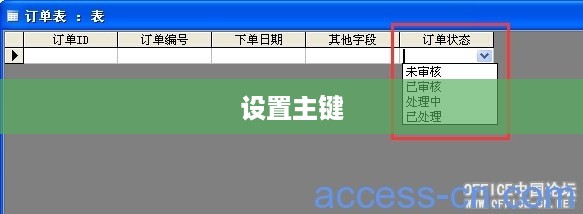 Access数据库中如何设置主键